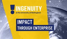Graphic displaying 'Ingenuity - impact through enterprise'