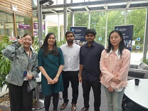 Students receiving prize for the Entrepreneurship Consultancy Project, 	Ellis Wellness project: Bairong Wang, Deepak Yadav, Huayue Shi and Senthil Suresh