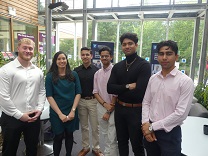 Students receiving prize for the Entrepreneurship Consultancy Project, 	University of Nottingham Catering Services project: Aaditya Padmanabhan, Joshua Wray, Juzer Aeranpurwala, Risheek Banerjee and Shashwat Dalal