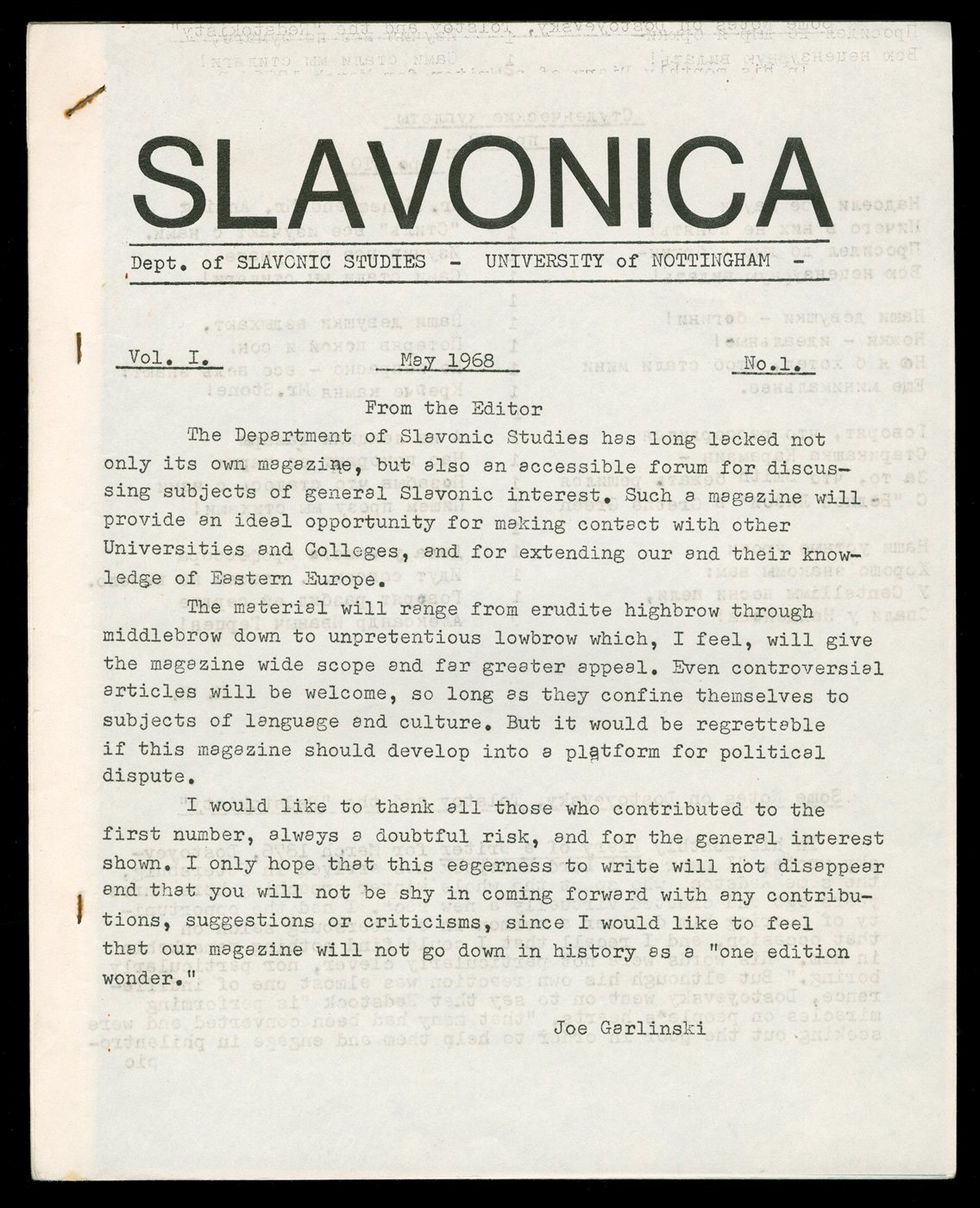 Slavonica May 1968_cover edit