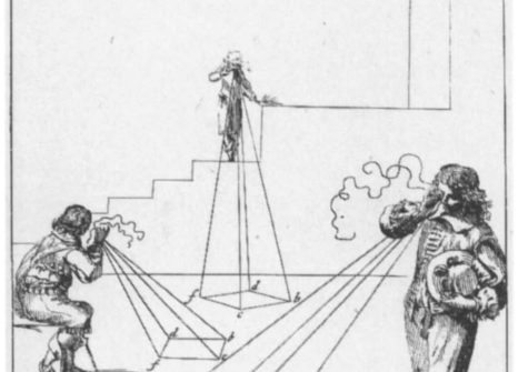 Cropped image of Abraham Bosse 'Perspective' (1648)