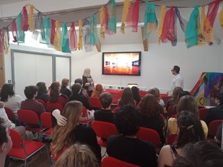 Judi Alston and Andy Campbell during their talk