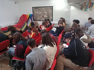 Students during the live beta-testing exercise