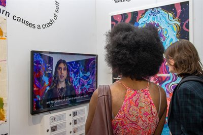 Exhibition viewing in progress