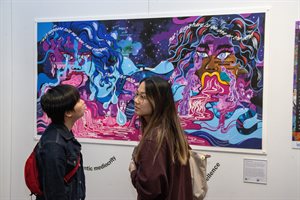 Exhibition viewing in progress