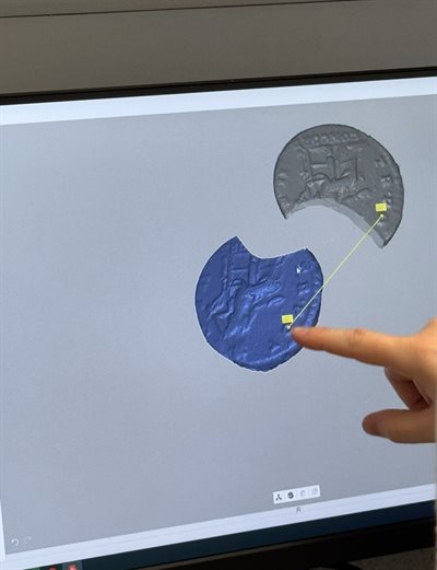 Third image capturing Aztec scanning in progress at the Archaeology Labs