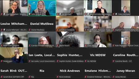 An image capturing some of the organisers and participants in attendance at the webinar.