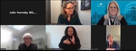 Image capturing members of the expert panel shortly before making their individual contributions.