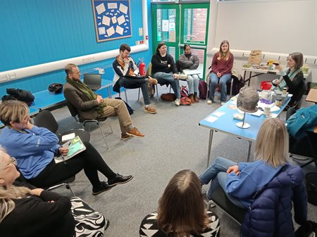 Caroline Lockwood fielding questions during the Q&A session.