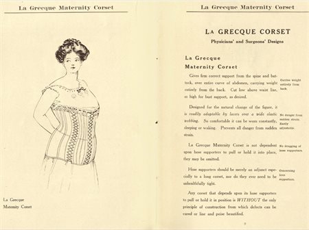 La Grecque Maternity Corset circa 1911