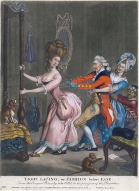Tight lacing, or, Fashion before ease, by John Collet (1775)