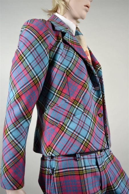 Figure 15:1993 Vivienne Westwood MacAndreas Tartan Suit from the 1993 Autumn/Winter Anglomania Collection.