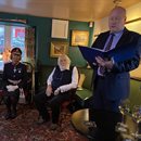 Attending John Mills, Vice chair and director of operations at Vasculitis UK's MBE award ceremony