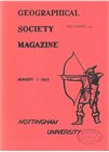 Nottingham Geographical Society Magazine cover, 1963