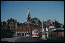 Slide of Nottingham Broad Marsh bus station, mid-1960s, subsequently cleared for the building of the 1970s Broad Marsh shopping centre, itself now demolished.