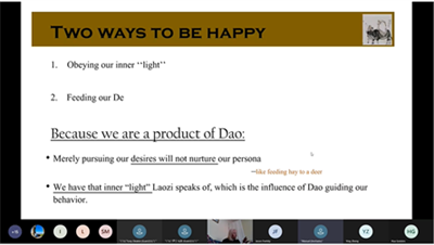 线上讲座现场 - 幸福的真谛