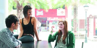 Students talking together