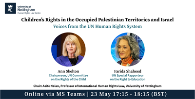 Children in Gaza event poster