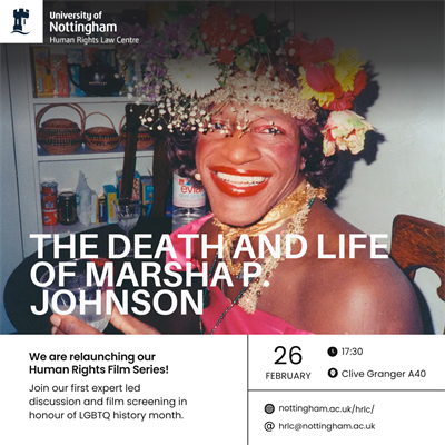 Human Rights Film Series - Event Poster 26/02