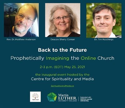 Event flyer showing the speakers Rev.Dr Matthew Anderson, Deacon Sherry Coman and Dr Tim Hutchings. Details of the talk listed as described in the body.