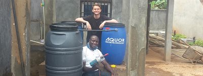 Enactus Nottingham student with employee