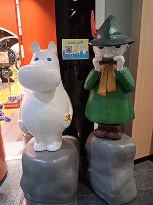 Moomins at Helsinki airport
