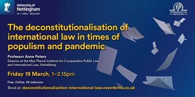 Poster for ILA Seminar 19 March 2021