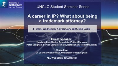 A career in IP poster