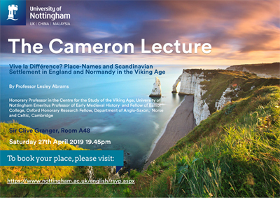 The Cameron Lecture poster 600x424