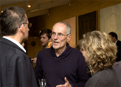 Professor Grundmann holding court