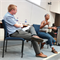 Dr Peter Kirwan and Adjoa Andoh in conversation at the British Shakespeare Association's annual conference