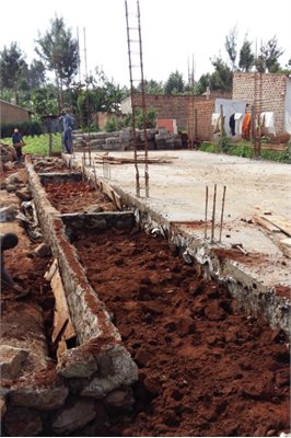 Building site for classroom at Upendo school