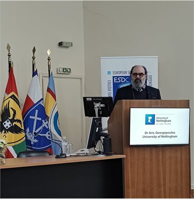 Dr Aris Georgopoulos speaking