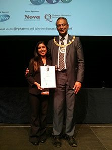 MeeraVara receiving award