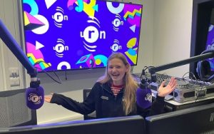 Margot Howell in the URN studio