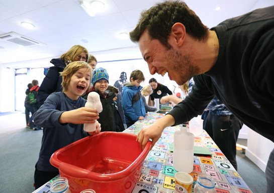 Children having fun at the Festival of Science and Curiosity