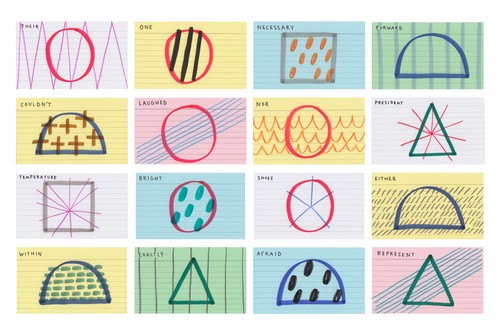 Design work from the "Drawing the Dictionary" project