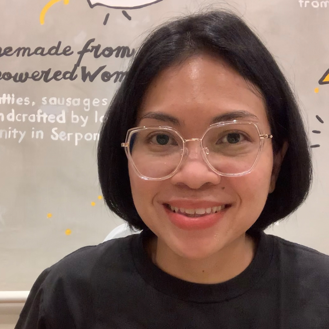 Cahyani Ambarsari smiling at the camera