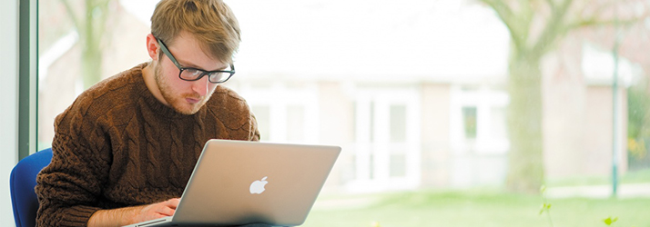 Student on laptop