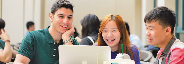 Group of undergraduate and postgraduate students in Starbucks cafe, Ningbo Campus, China 920x400