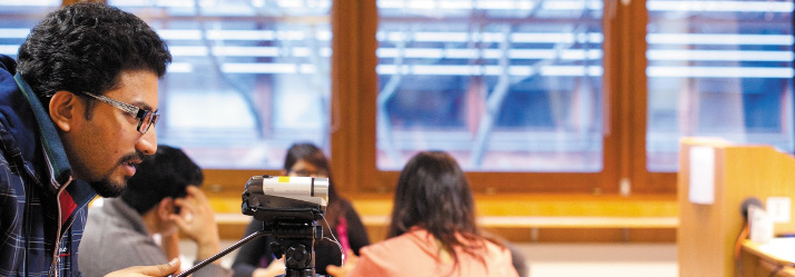 Media training class, Business School, Jubilee campus 714x249