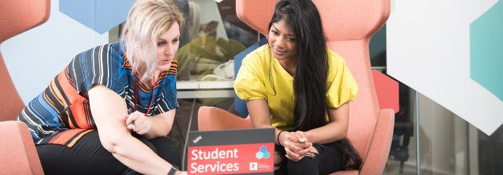 Student services located in the Exchange Building, Jubilee Campus 2 714x249