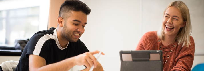 Undergraduate students studying in George Green library, University Park 2 714x249
