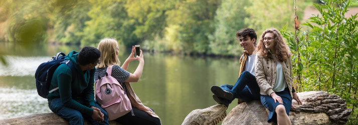 Students on University Park 714x249