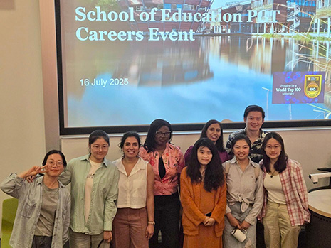 School of Education MA alumni at careers event for current students