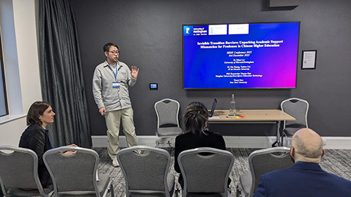 Zihao Liu's presenting at the conference