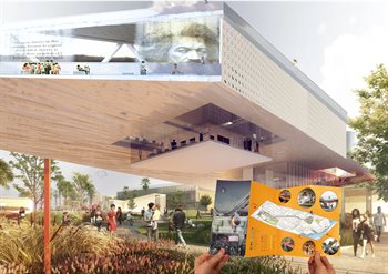 A bridge in a town centre