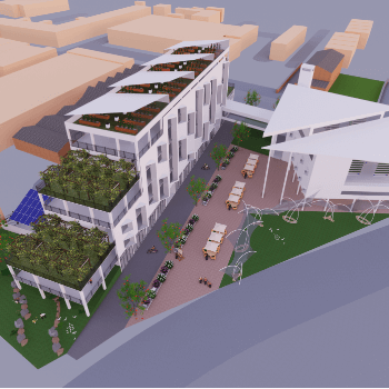 Architecture drawing of a building.