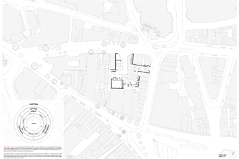 Architecture drawing of a site plan.