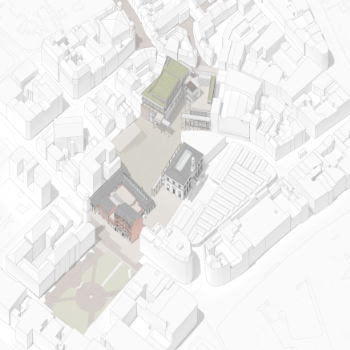 Architecture drawing of a site plan.